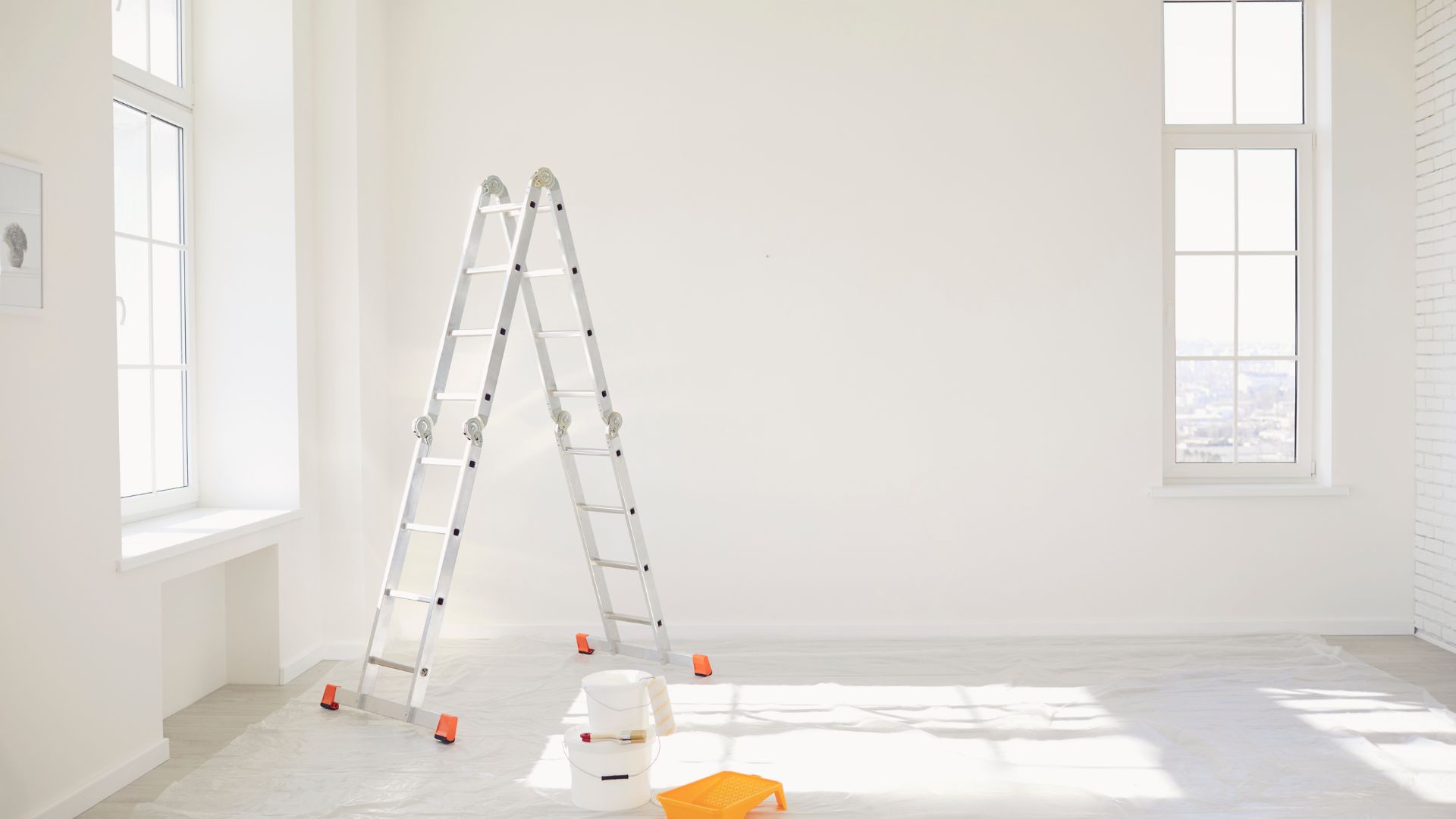 Post construction cleaning removing dust and debris